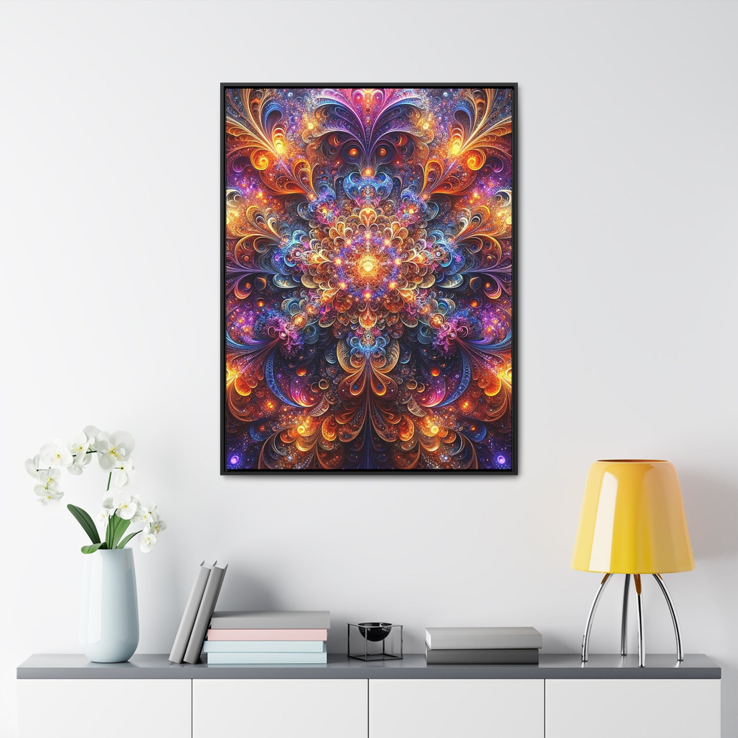 Celestial Resonance Framed Canvas