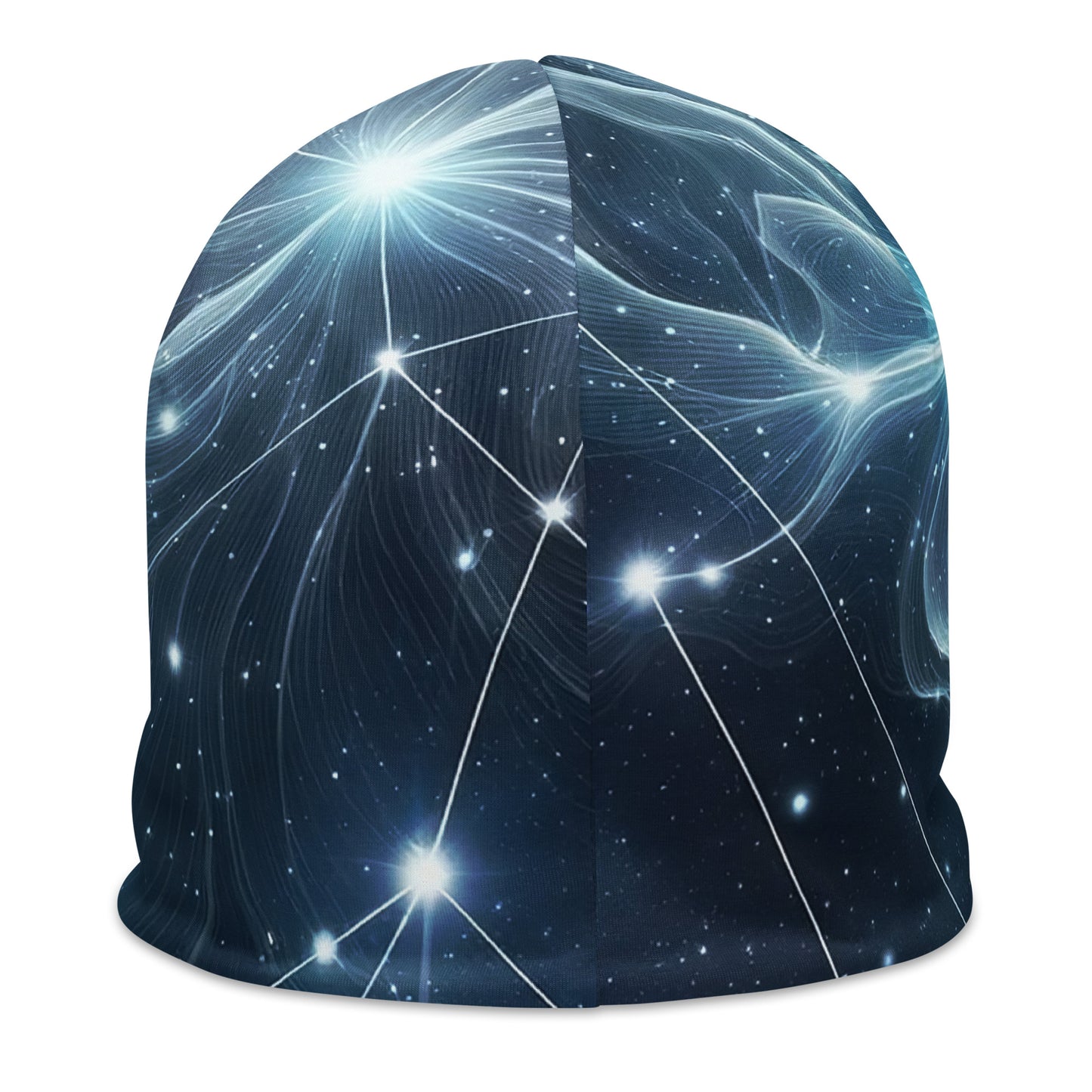 Pleiades Constellation Beanie: Cosmic Elegance in Deep Blue