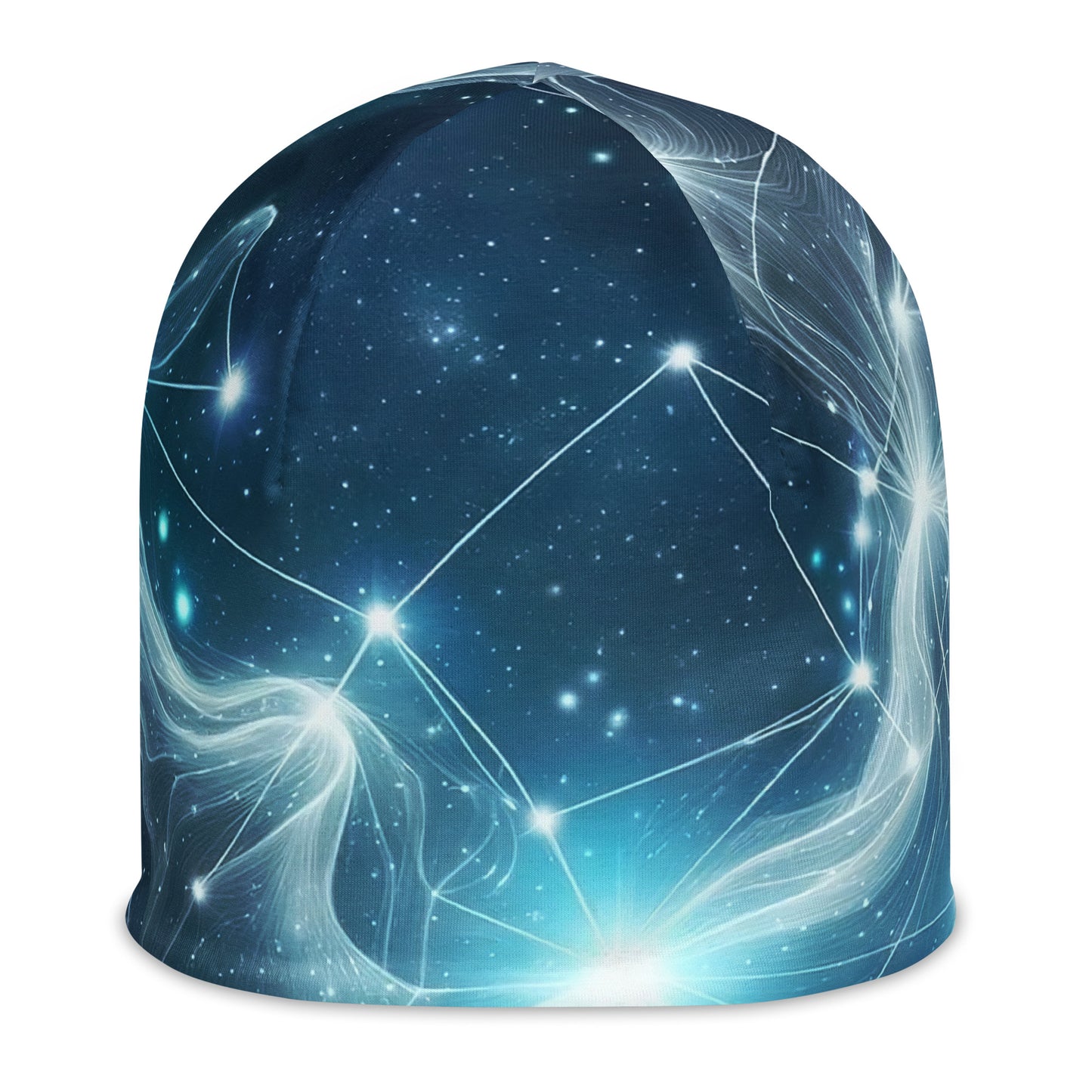 Pleiades Constellation Beanie: Cosmic Elegance in Deep Blue