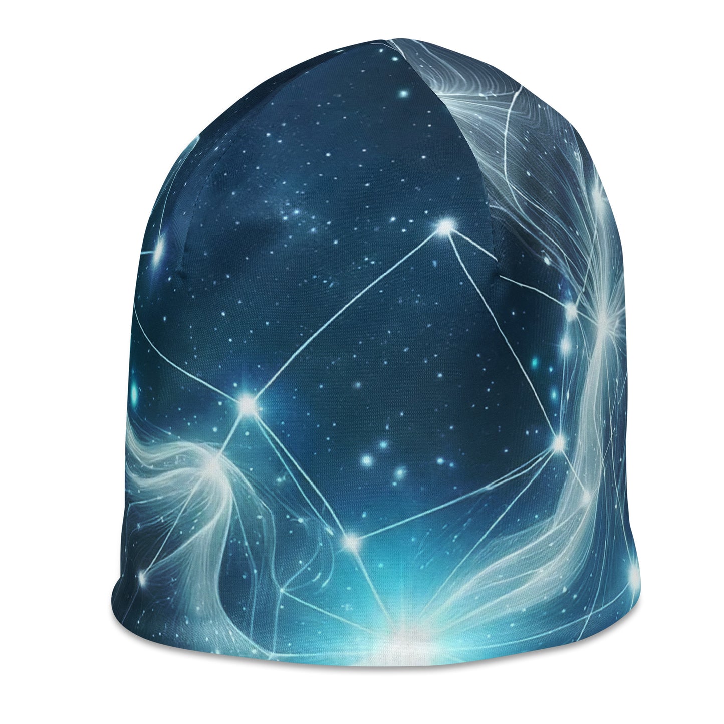 Pleiades Constellation Beanie: Cosmic Elegance in Deep Blue