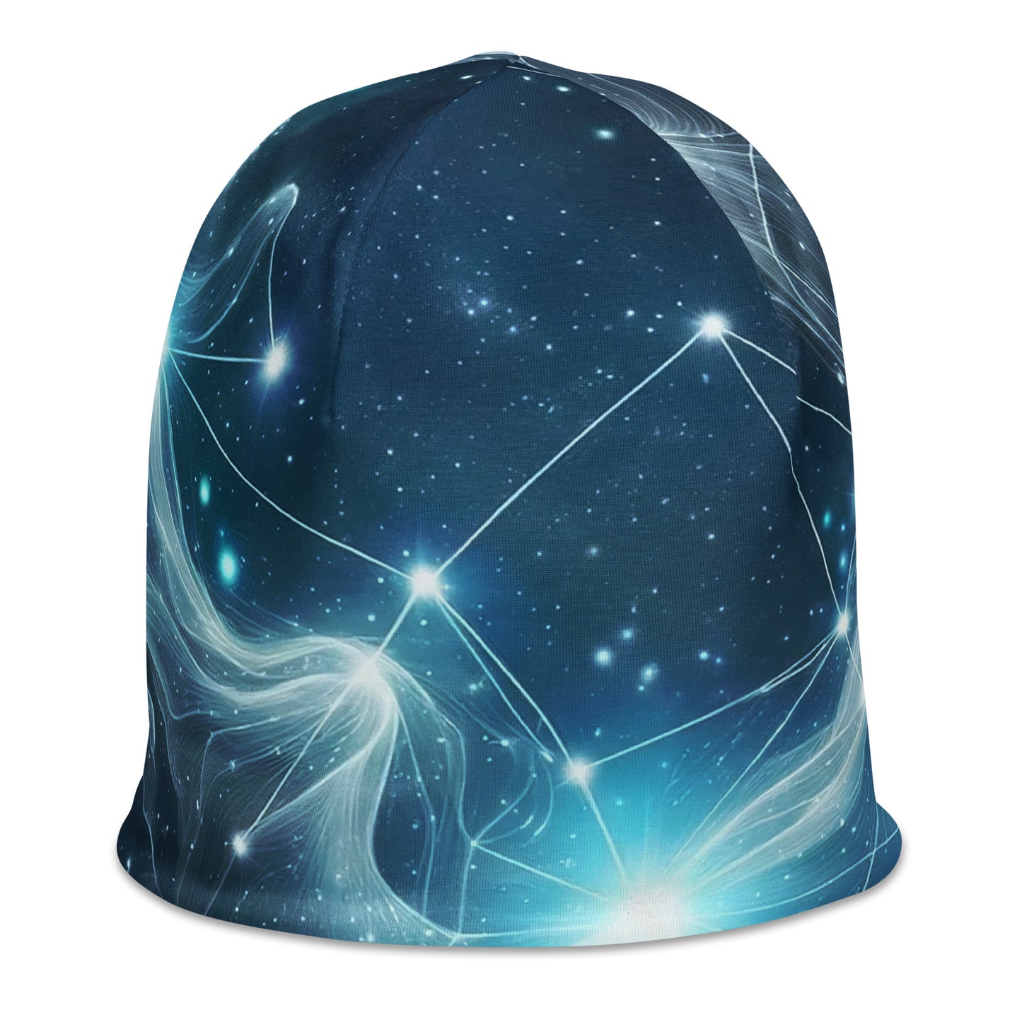 Pleiades Constellation Beanie: Cosmic Elegance in Deep Blue