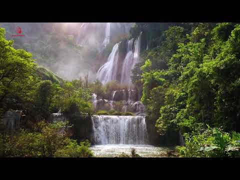 Calming Feel Good Relaxation Music with Waterfall - Stress Relieving Relaxation Background Music