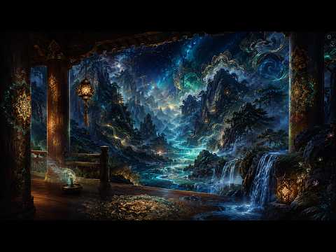 Mountain Stream Temple | Flute, Running Water & 0.5 Hz Ambient Frequency