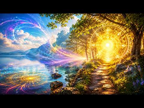 Happy Stroll | Sunlit Lakeshore Music with Gamma Frequency Layers