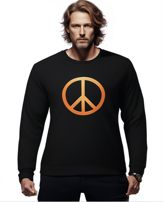 Unisex organic Peace Sign Raglan Sweatshirt