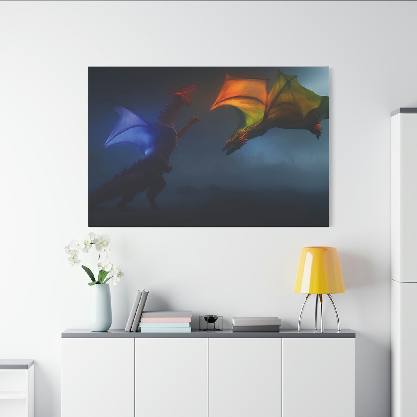 Battle of the Dragons Classic Canvas