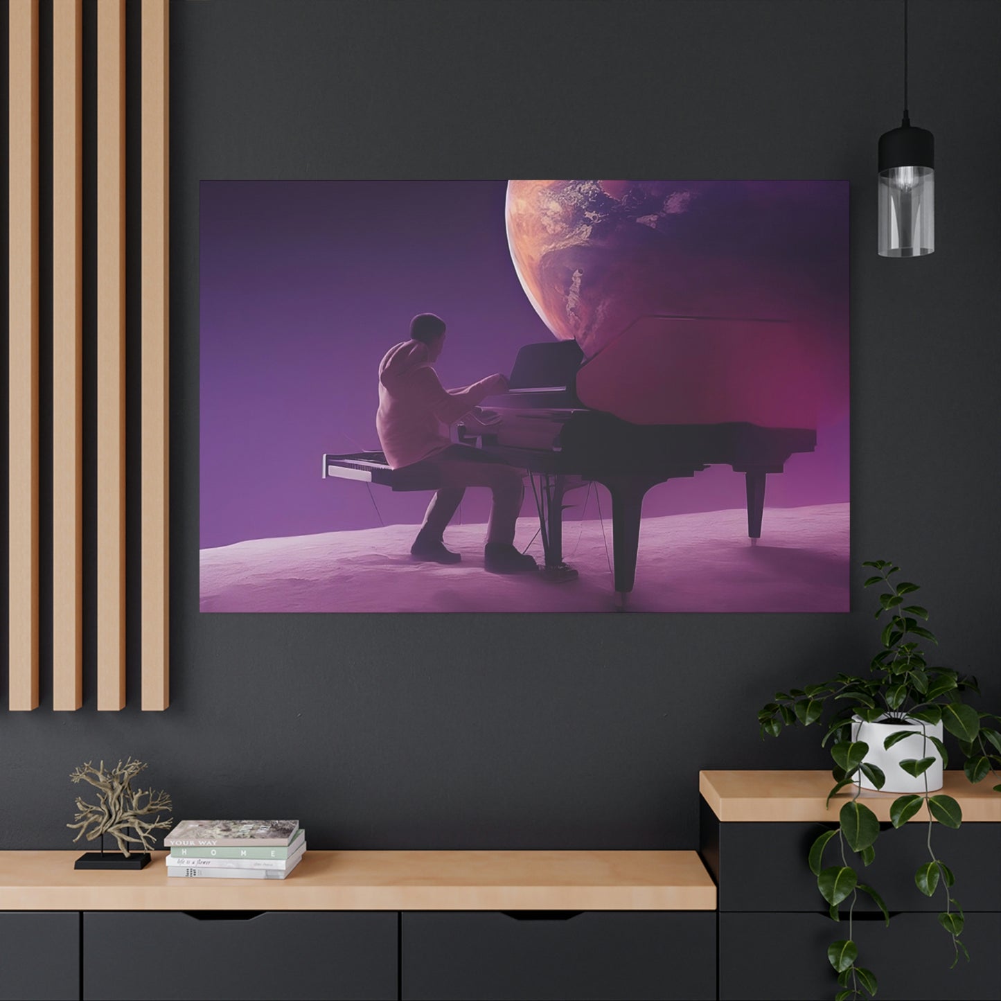 Playing on the Moon Classic Canvas