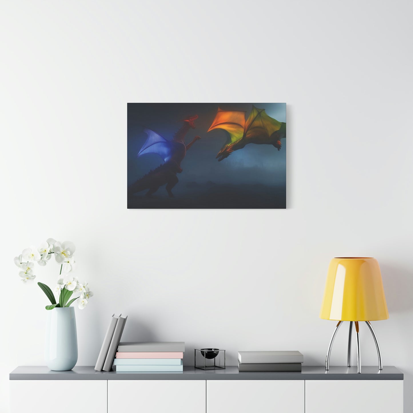 Battle of the Dragons Classic Canvas